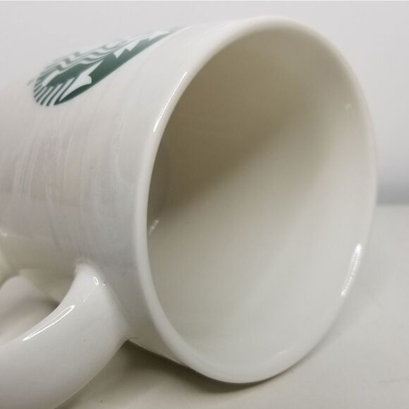 Starbucks 2020 Winter Mug White on White Swirl New Bone China 12fl oz‎ - Picture 5 of 9